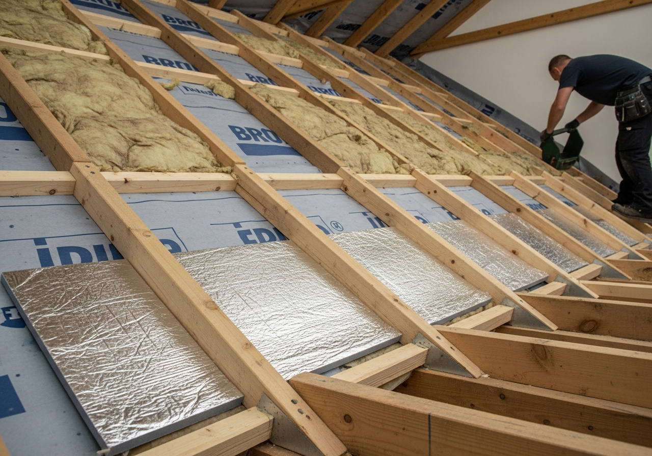 Rafter Insulation (Between & Under) in a British residential property — Coventry & Warwickshire specialist service