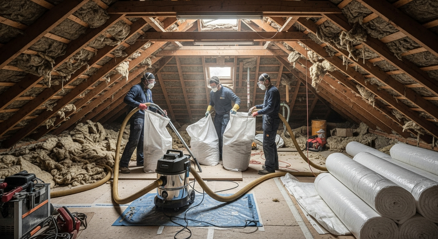 Professional Old Loft Insulation Removal & Disposal in Coventry & Warwickshire