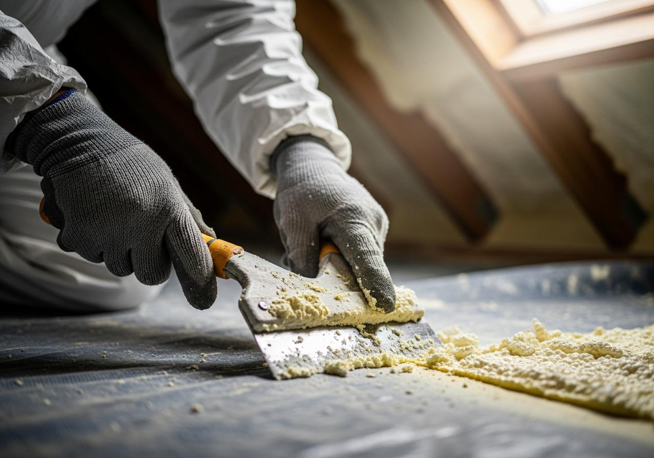 Professional Spray Foam Removal Certification installation in progress