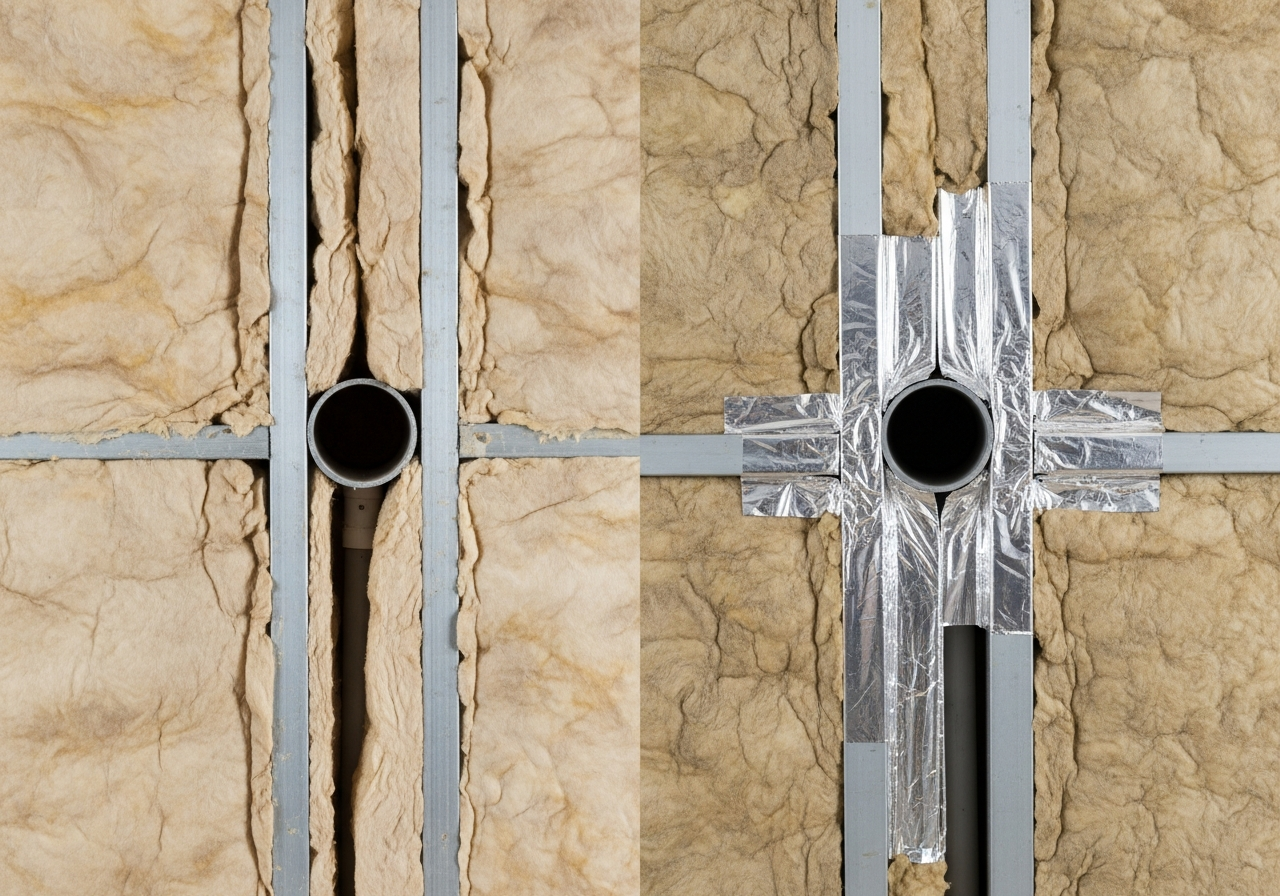 Before and after comparison showing the results of professional pir rigid insulation board fitting
