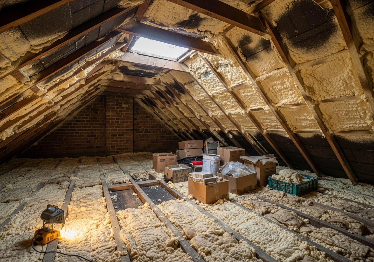 Property context showing the area relevant to do you need a spray foam condition report? in a British home