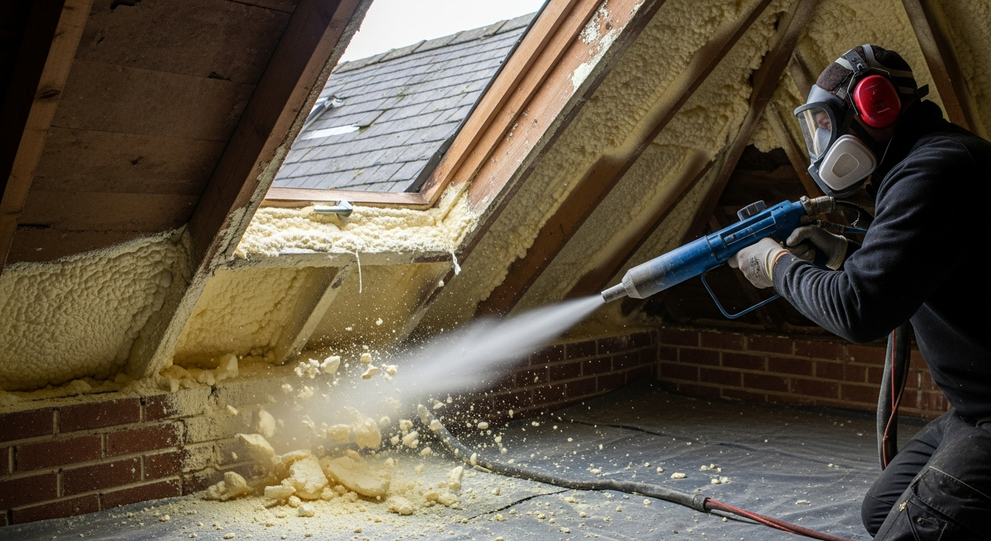 How Dry Ice Blasting Removes Spray Foam Safely