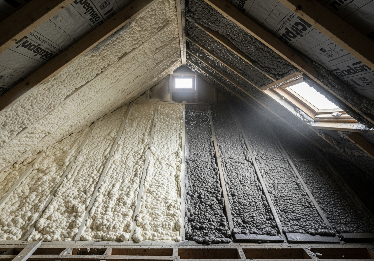 Property context showing the area relevant to open cell vs closed cell spray foam: key differences in a British home