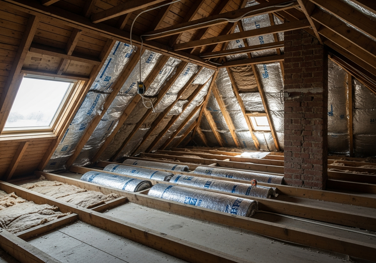 Property context showing the area relevant to thin insulation solutions for limited loft space in a British home