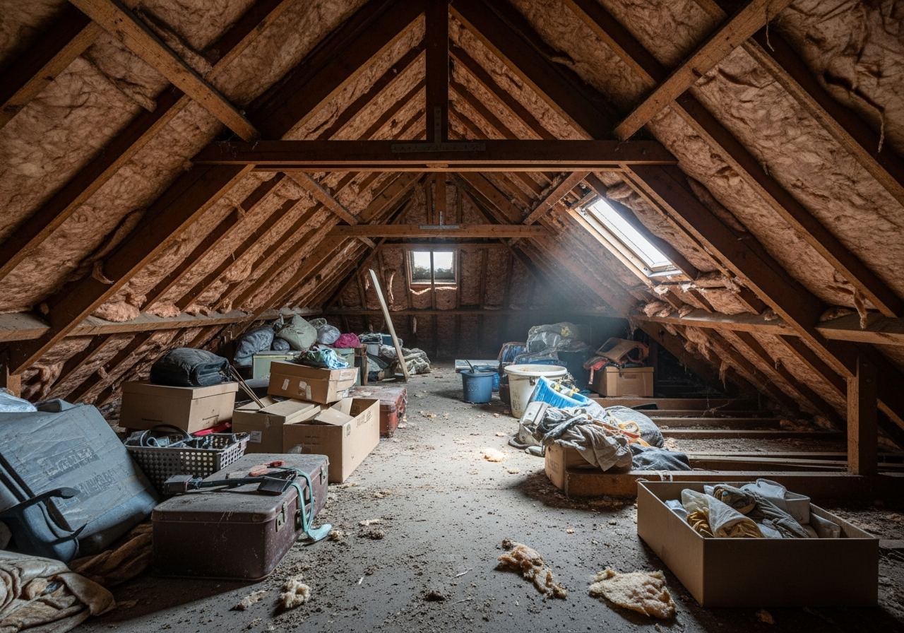 Property context showing the area relevant to why loft cleaning matters before re-insulating in a British home