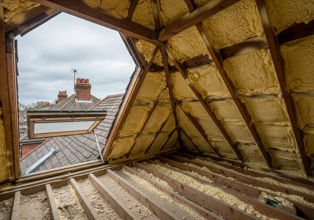 Property context showing the area relevant to will spray foam affect my mortgage? in a British home